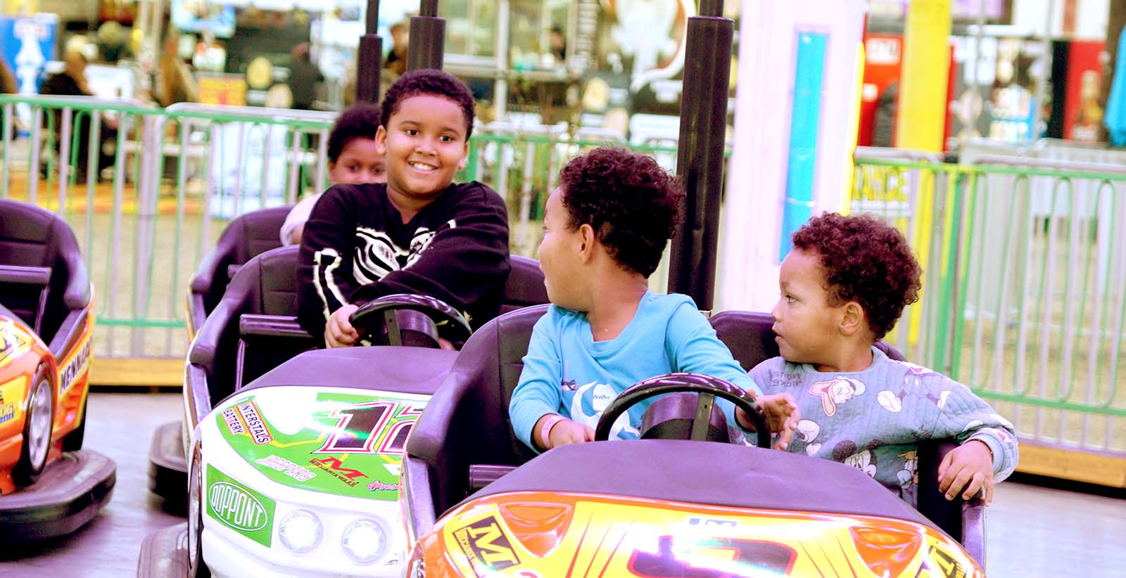 Kids on the Talley Mini Indy ride