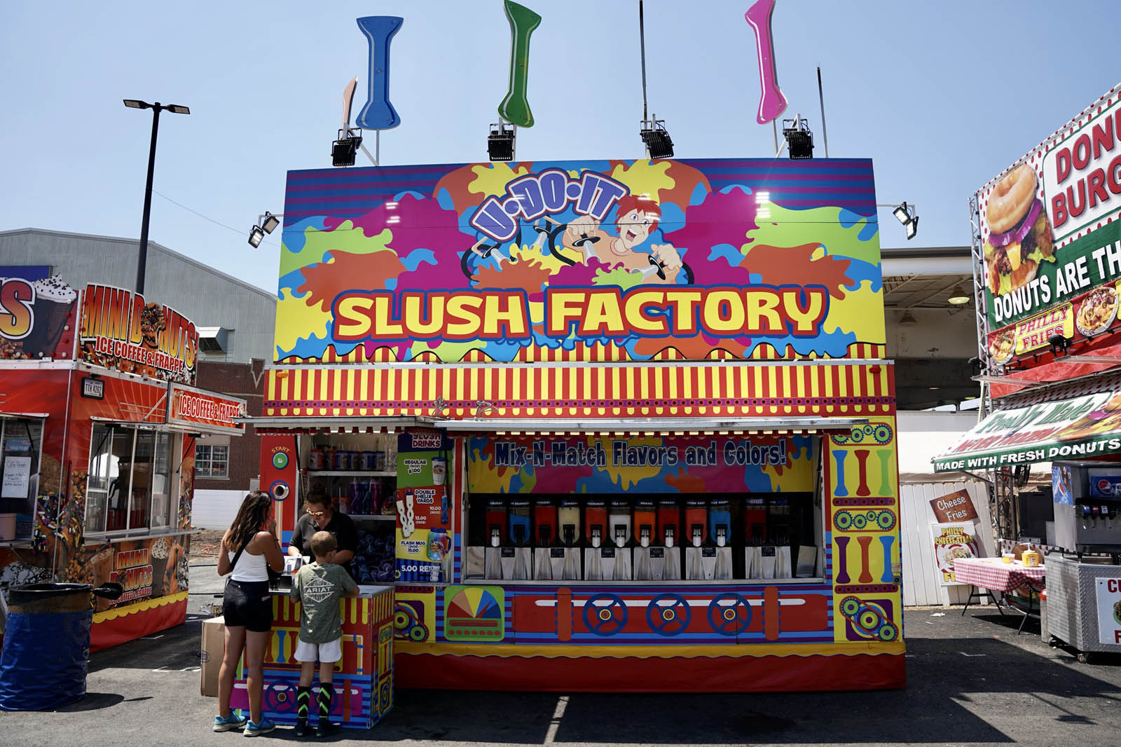 Self-serve slush machines at U•Do•It Slush Factory