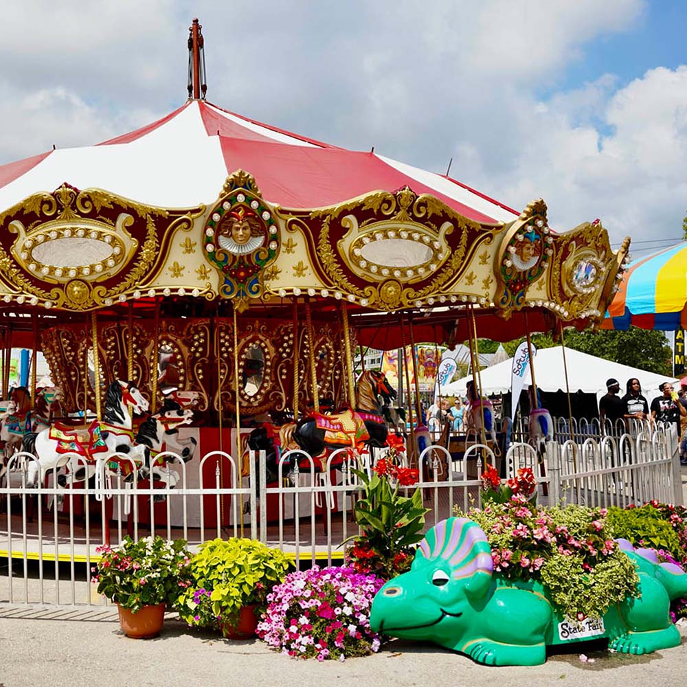 Plants and local foliage outside the Talley carousel