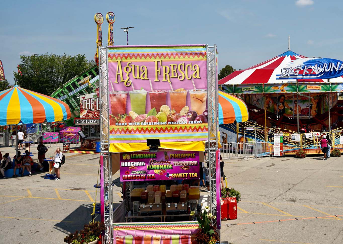 Aqua Fresca stand at Talley Amusements midways